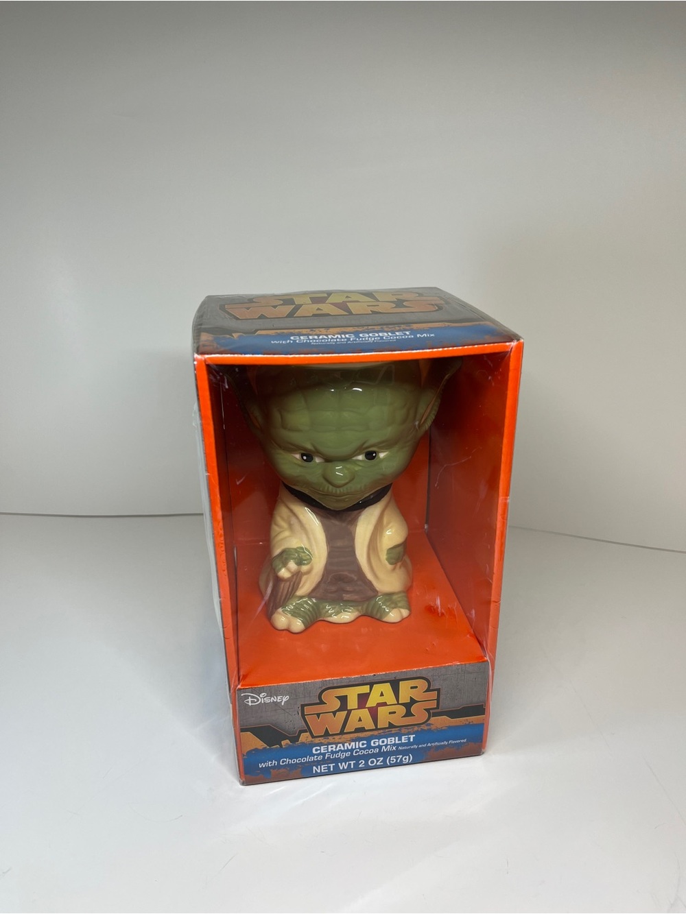Star Wars Disney Yoda Ceramic Goblet Gift With Hot Cocoa Chocolate Mix Mug NEW